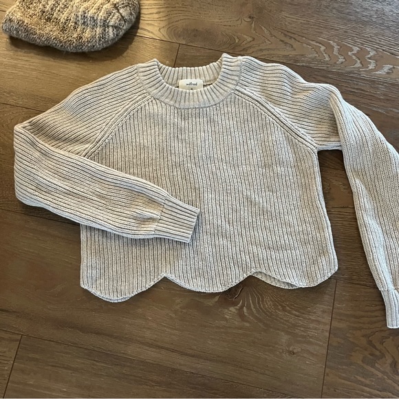 Wilfred Sardou Sweater , Scalloped Crew neck sweater , Sz XS - Picture 3 of 10